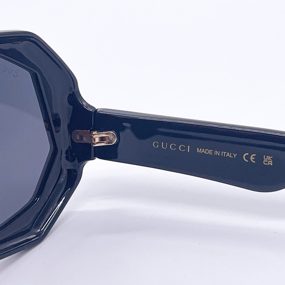NEW GUCCI GG1242S 001 OVERSIZED ROUND WOMEN’S SUNGLASSES GUCCI GG1242S BLACK - Picture 14 of 15